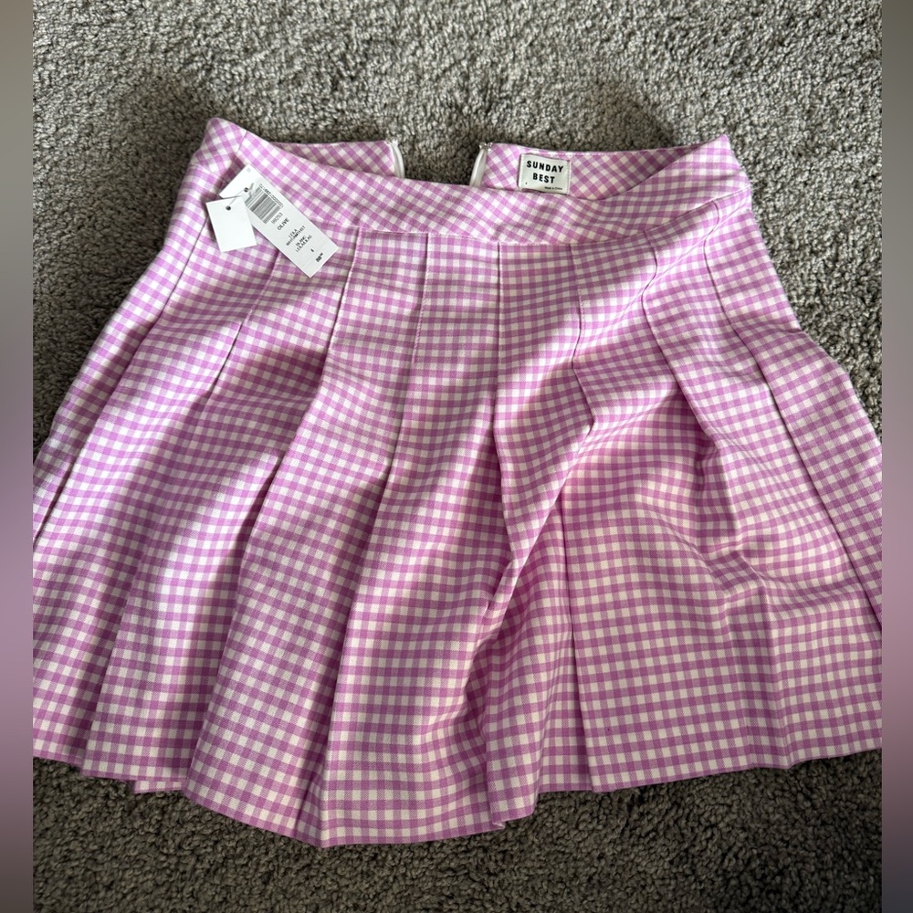 Pink Gingham Skirt